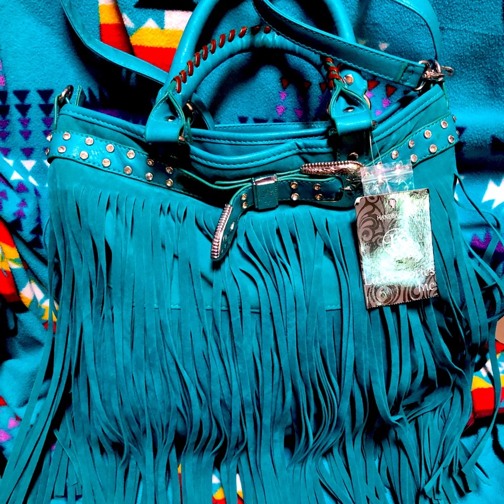 Womens luxcessories western shoulder purse